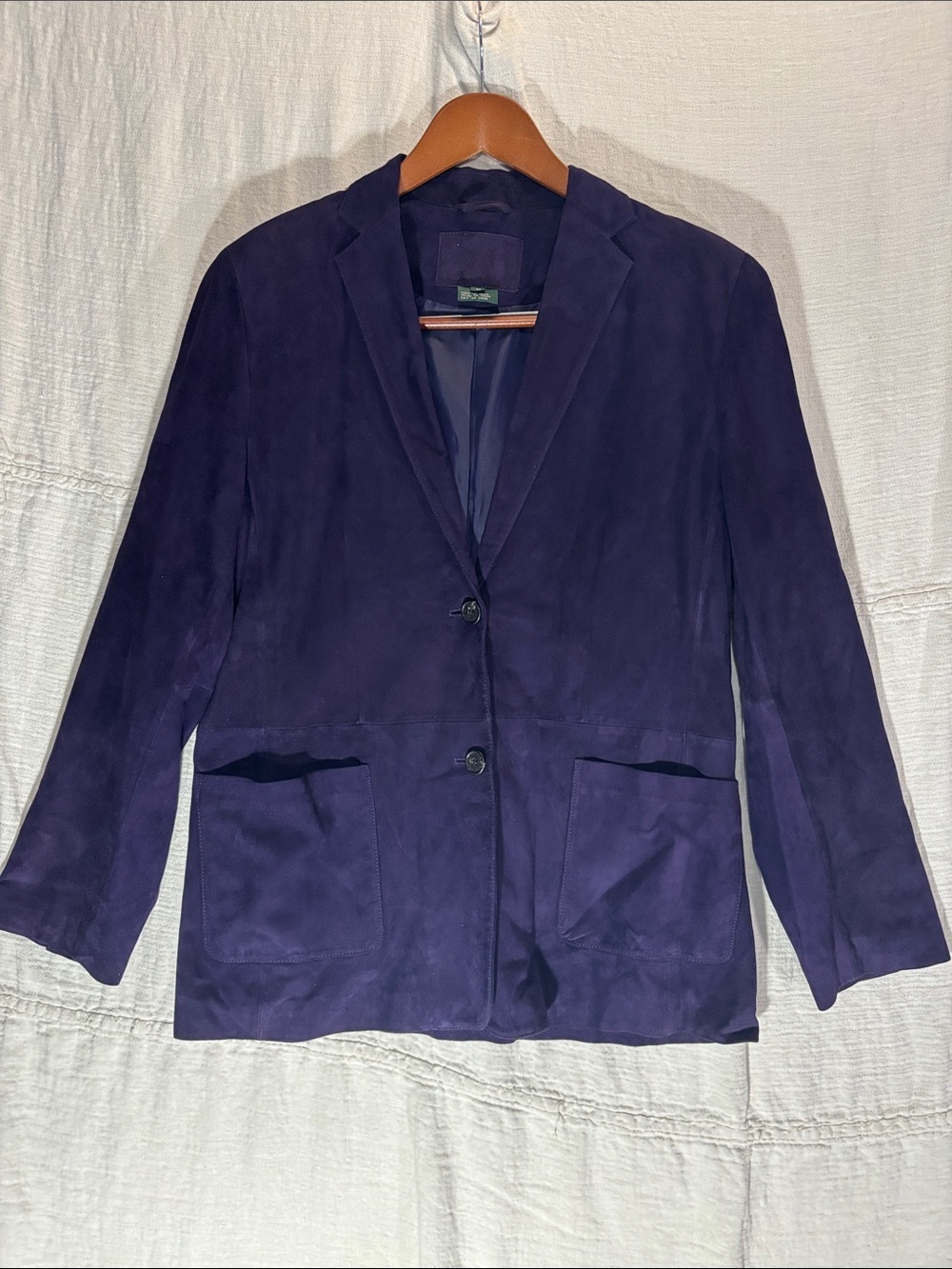 Vintage Ralph Lauren Purple Suede Blazer Jacket EUC Medium